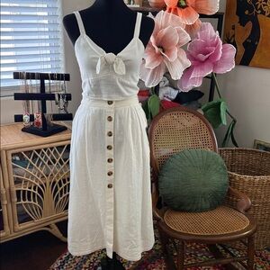 NWT/NWOT Universal Thread Off White Two Piece Midi Skirt & Cropped Tank Set